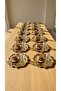Single-Sided Gold 12-Section Stainless Steel Tea and Coffee Presentation Tray with Wavy Corners and Butterflies 24X24 cm - 2