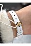Special Design White-Gold Color Leather Cord Women's Wristwatch Frc2040Mr - 4