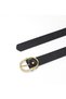 Women's Gold Oval Buckle Belt Casual Trouser Dress Belt - 3