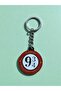Set of 2: Platform 9 3/4 Keychain - Harry Potter Themed Platform Logo (Hogwarts Ticket) - 5
