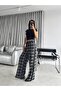 Women's Leather Detailed Plaid Trousers - 2