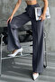Pleated High Waist Stretch Fabric Woven Palazzo Pants 4074 - 6