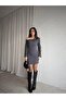 thick fabric design plaid boat neck shirt detail strapless transition long sleeve Pinterest mini dress - 3