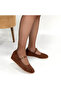 Lossa Tan Suede Belted Ballerina Shoes - 4