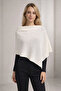 Lace-Like Knit Asymmetrical Cut Knitwear Acrylic Poncho