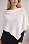 Lace-Like Knit Asymmetrical Cut Knitwear Acrylic Poncho - 4