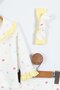 Ruffled Colorful Heart Baby Girl Pajama Set with Bandana, 3-Piece, 100% Cotton - 8
