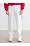 Ecru Loose Fit Striped Detail Men's Sweatpants - 2