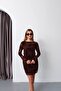 Tulle Embossed Lined Mini Dress - 5