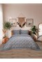 Calantha Lotus 3 Piece Indigo Pique Set 240 X 260 cm 240 X 260 cm Indigo