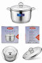 Maxima Stainless Steel Casserole 4.5L (22×12 cm) – 18/10 Cr-Ni Triple Capsule Base - 3