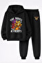 Fnaf Five Nights at Freddy's Printed 3-Yarn Quality Sweatshirt and Sweatpants Children's Top-Bottom Set