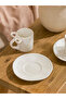 Lcw Home White Bowknot Printed 2-Person Porcelain Coffee Cup Set 90 ml Home Cup - 3