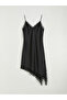 Black V-Neck Lace Detailed Satin Blouse - 2