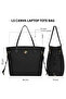 Canva Laptop Tote (Black) - 7