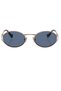 52Ys Zvf1V1 54 Women's Oval Rose Gold Metal Sunglasses - 2