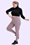 Women's Lilac High Waist Comfortable Fit Stretch Fabric Shaping / Sculpting Leggings -Plus Size Range- - 3