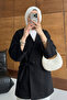 Side Tie Strap Kimono - Black