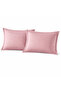 Satin 100% Cotton Oxford Pillowcase 2-Piece Striped Satin