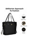 Canva Laptop Tote (Black) - 4