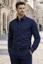 Men's Classic Wide Fit Long Sleeve Gabardine Lycra Suit Shirt