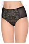 3056 High Waist Women's Panties with Transparent Sides and Lace on the Bottom, 4-Pack