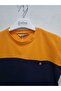 Boy's Navy Blue-Mango Color Cotton T-Shirt - 2