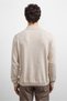 Beige Relaxed Fit Polo Neck Knit Sweater - 4