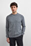 Gray Regular Fit Crew Neck Knitwear Sweater - 5