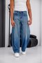 Manpuertas Men's High Waist Balloon Baggy Fit Loose Cut Jeans - 2
