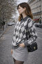 Women's Polo Neck Argyle Sweater - 2