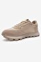 AMANDA Beige Genuine Leather Women's Sneakers - 5