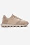 AMANDA Beige Genuine Leather Women's Sneakers - 6