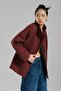 Women's Cashmere Fabric Belted Detailed Lined Design Coat - 3