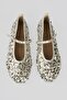 Women's Sequined Mesh Ballerinas Round Toe Ballerinas with Heel Straps Lume Silver - 2