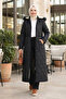 Women’s Hooded Black Quilted Jacket with Fur Lining - 6