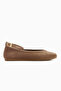 Jenin Genuine Leather Mink Suede Belted Women's Ballerinas - 2
