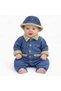 Unisex Kids Baby Welsoft Jeans (Jeans) with Hat (3/6/9/12/18/24) Months