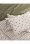 Veronique Double 100% Cotton Ranforce Printed Duvet Cover Set - Beige/Khaki - 6