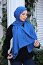Cobalt Blue Five Medina Silk Shawl - 2