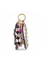 Women's Purple Amethyst Natural Stone Pink Agate Stone Pearl Bag Charm & Key & Bag Ornament - 3