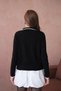 Women's Polo Neck Zipper Detail Knitwear Sweater - 6