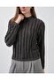 Women's Textured Stretch Knit Blouse 975 - Anthracite - 3