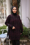 Purple Crew Neck Glittery Knit Sweater
