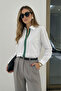 Women's Front Zippered Oversized Poplin Shirt - 4