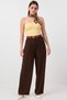 Women's Pleated Wide-Leg Pants – Taupe Flow