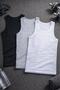 3 Pack Men's Athlete Black White Gray Breathable Quick Dry Fitness Running Vest XL