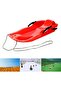 Plastic Snow Sled, Kids Skiing Sled Board Snowboard Outdoor Downhill Toboggan with Brakes and Pull R - 3