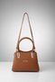 Women's 2-Compartment Faux Leather Hand and Shoulder Bag - Daily Stylish Bag with Accessory Detail 17X22X12 - 7