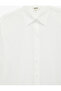 قميص بوبلين قطني بأكمام طويلة وقصة عادية - 4